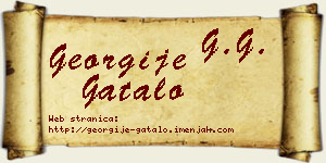 Georgije Gatalo vizit kartica